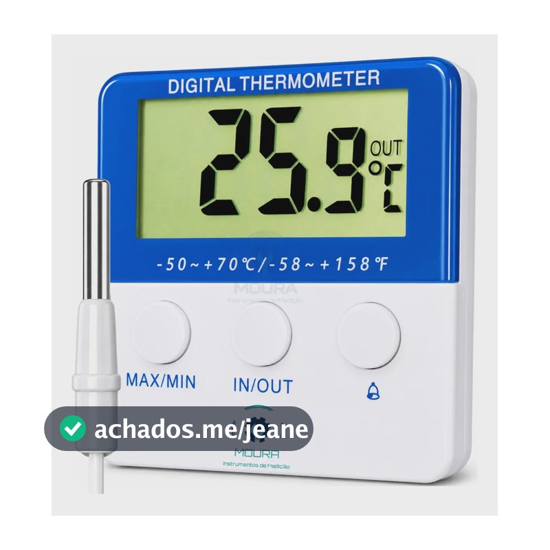 Termômetro P/ Freezer Geladeira  C/ Certificado Calibração Azul