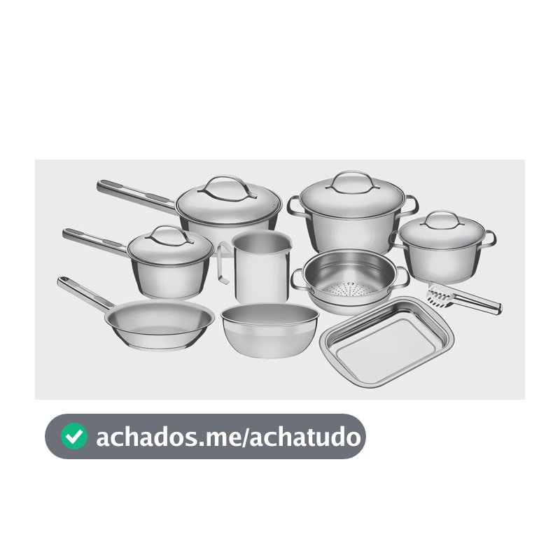 Jogo De Panelas Tramontina Inox Allegra 10p Com Pegador