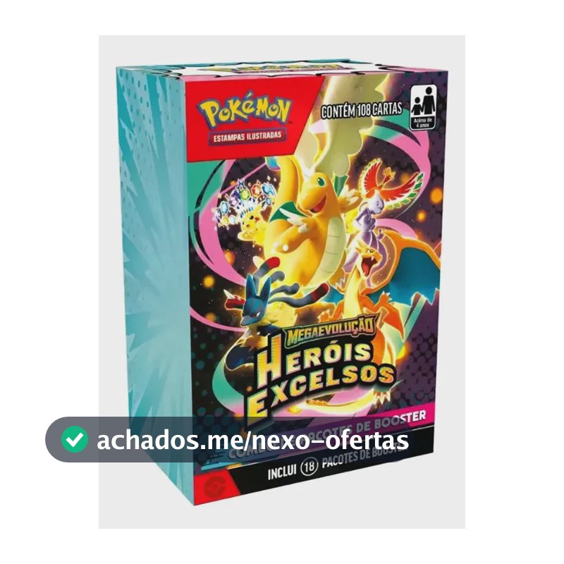 Combo De Booster Pokémon Heróis Excelsos 108 Cartas Copag 2026 Cartas Pokémon Português