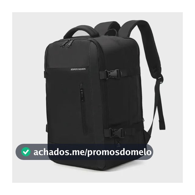 Mochila sem gênero, impermeável, reforçada, com capacidade ampliada de 30-42L, adequada para portátil, viagens diárias, cor preta