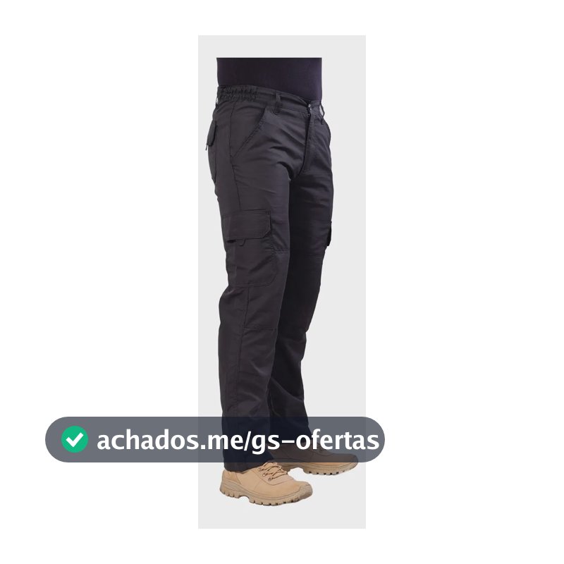 Calça Tatica Militar Cargo Masculina Poly 6 Bolsos Reforçada