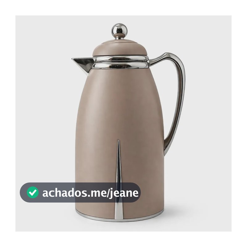 Garrafa Térmica De Café E Chá Borelli Bege Luxo 1L Click - Tuut + Book