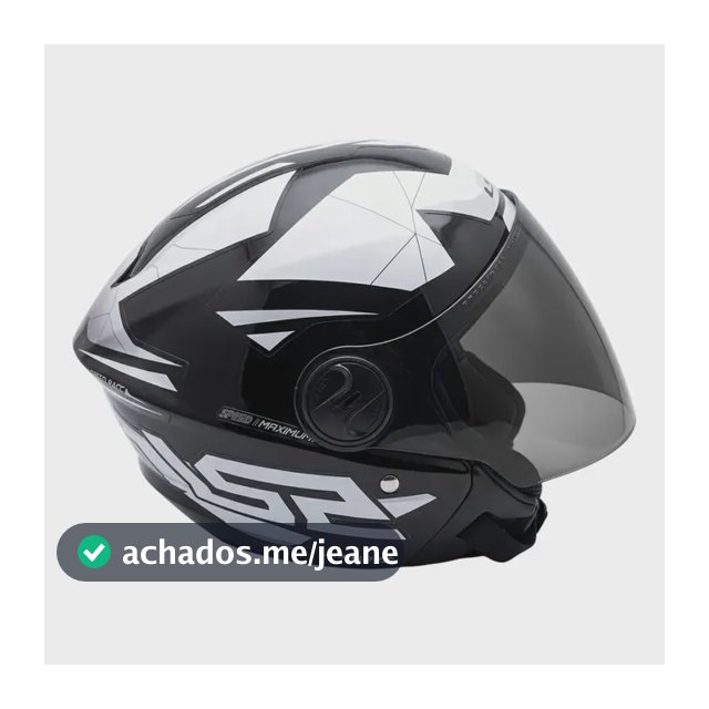 Capacete Personalizado New Liberty 3 Preto Draze C/ Fumê Preto Draze Brilhante 59/60