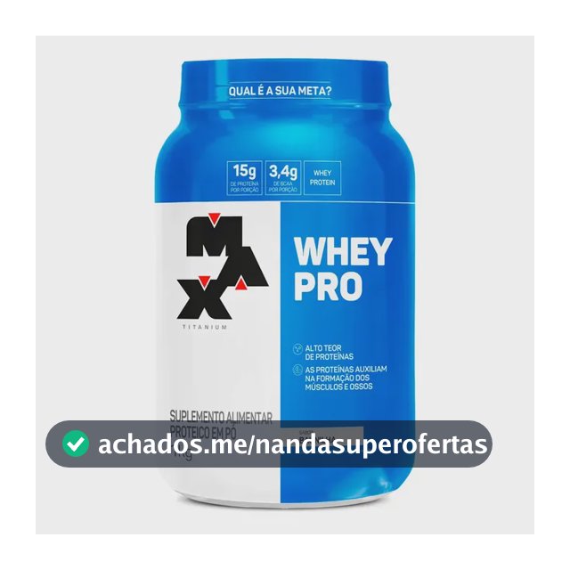 Proteína Max Titanium Whey Pro Concetrado em pó sabor Baunilha x 1kg