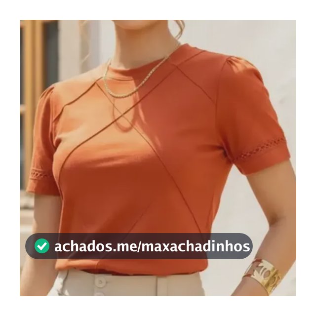 Maria Maria Blusa T-shirt Algodão Premium Feminina Básica