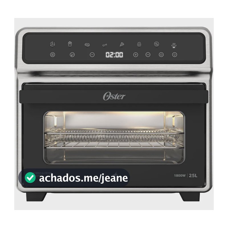 Forno E Fryer 25l Oster Inox Digital Pro 8 Em 1 Oster 127v Preto