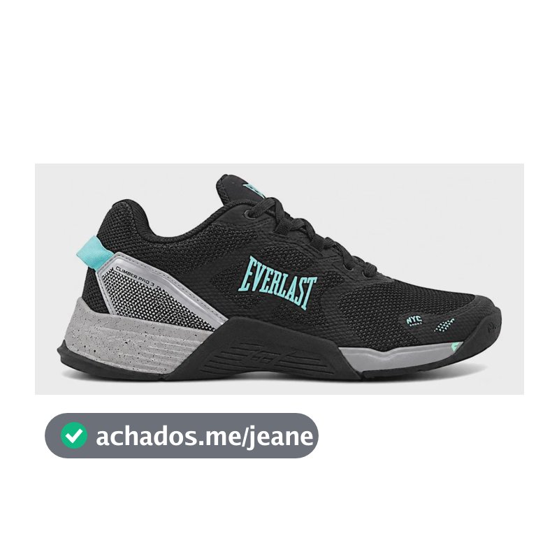 Tenis Crossfit Feminino Everlast Climber Pro 3 Preto E Verde Preto E Verde Liso 35 Br