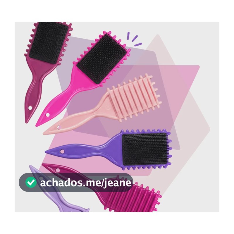 Escova Gringa Fitagem Cabelo Cacheado Definidora Modeladora Cores Sortidas