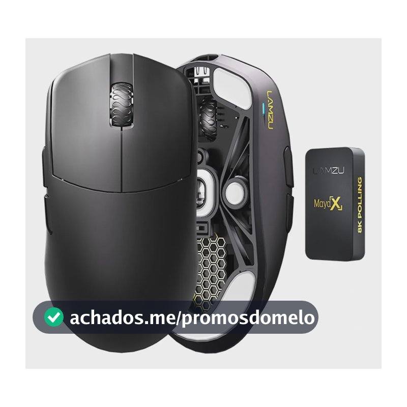 Mouse Gamer Lamzu Maya X Preto  8k Pwm3950 30000 Dpi 47g Preto