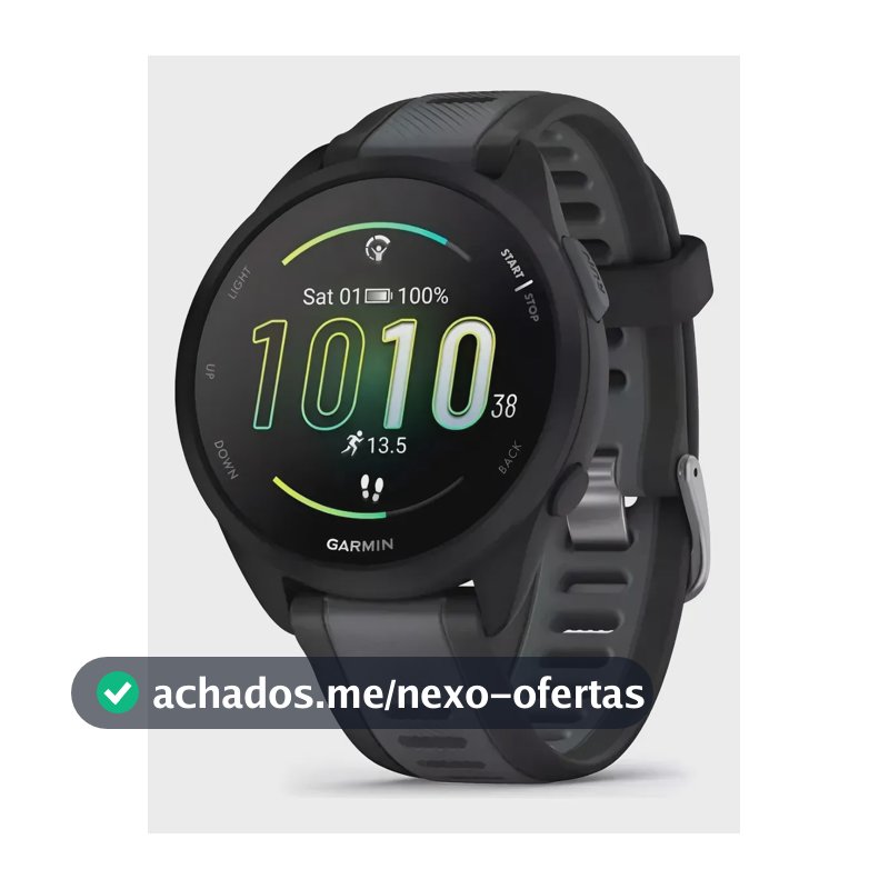 Relógio Garmin Forerunner 165 Amoled Preto Mesh
