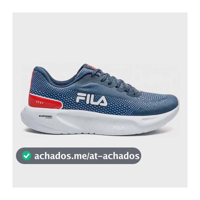 Tênis Fila Masculino Spry Esportivo Treino Corrida Academia Marinho/branco/vermelho Mesh 39