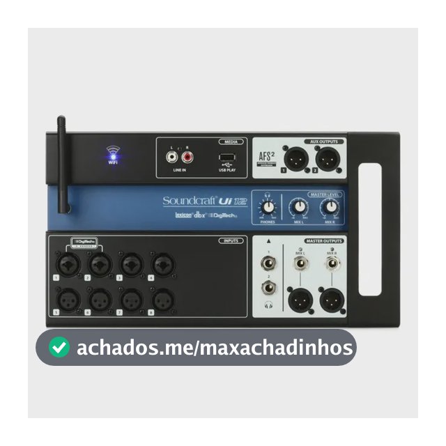 Mixer Digital Soundcraft De 12 Entradas Com Controle Remoto
