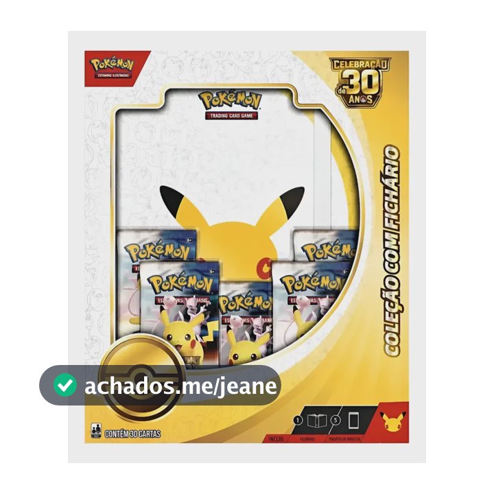 Pokémon Box Coleção Com Fichario Coleção 30 Anos