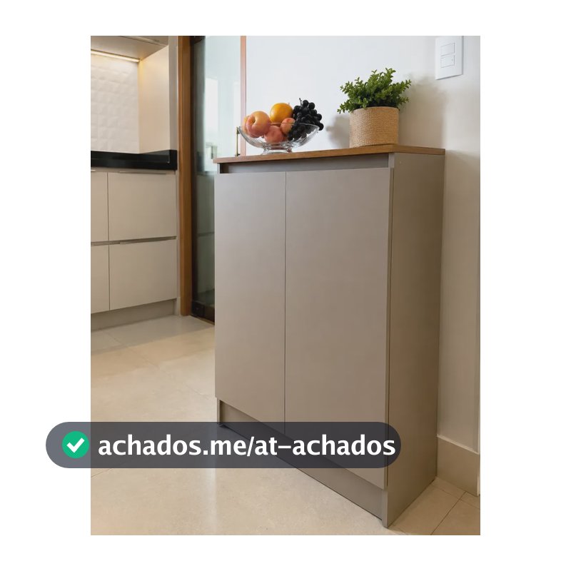 Armário Multiuso 2 Portas Cozinha Sala Aparador Balcão 60cm Fendi