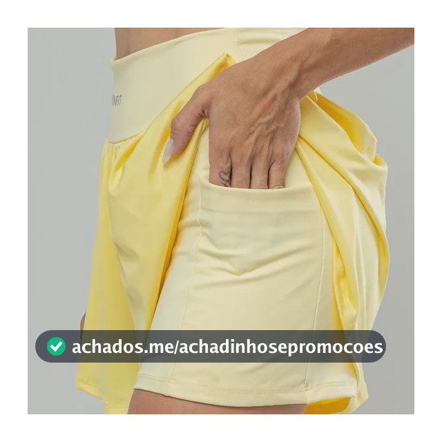 Shorts Duplo Academia Beach Tenis Corrida Poliamida C/ Bolso