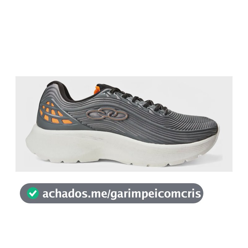 Tênis Esportivo Masculino Fluir Olympikus Chumbo Cinza Escuro Liso 38 Br