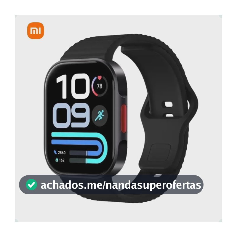 Relógio Smartwatch Xiaomi Redmi Watch 6 Lite Amoled 1,96” Gps 5atm Preto