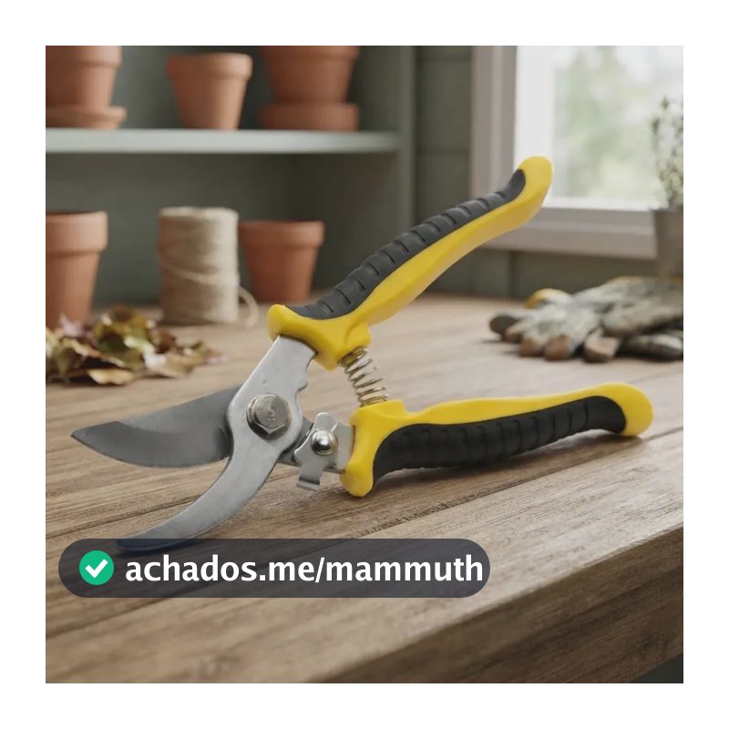 Tesoura para Poda Galhos Plantas Flores Alicate Poda Jardinagem Profissional com Cabo Emborrado e Lamina em Aço Inox