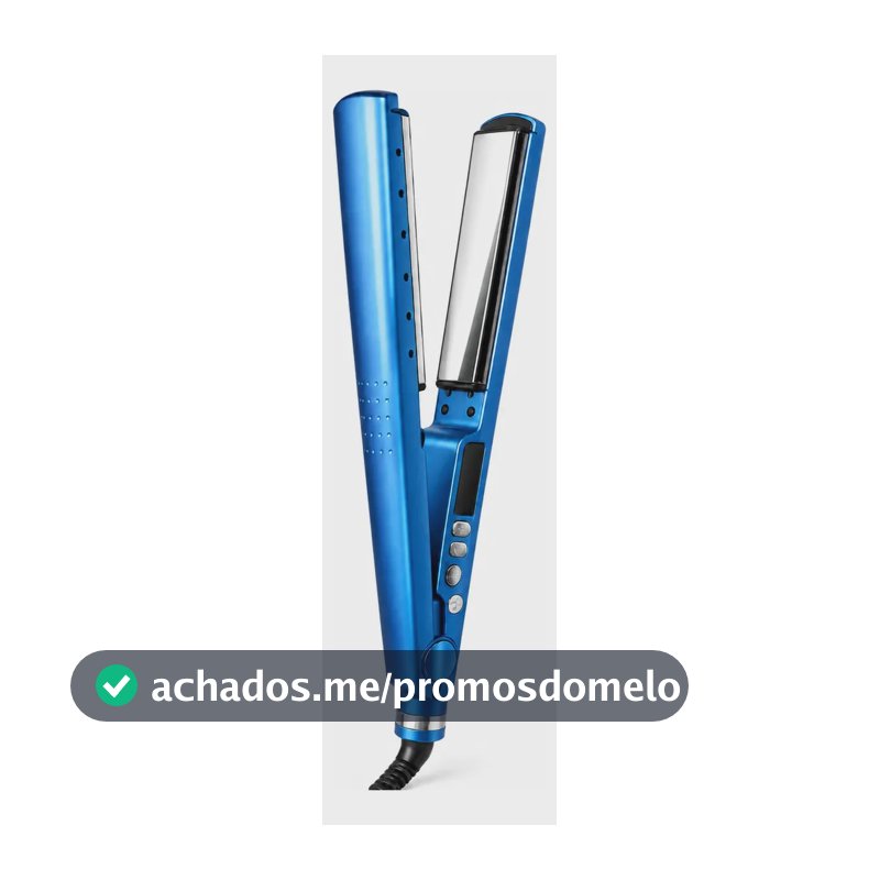 Chapinha Nano Titanium Profissional Prancha Bivolt Azul 127/220v
