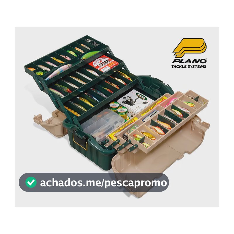 Caixa Pesca Plano (8616-00) C 6 Bandejas Magnum Extra Grande