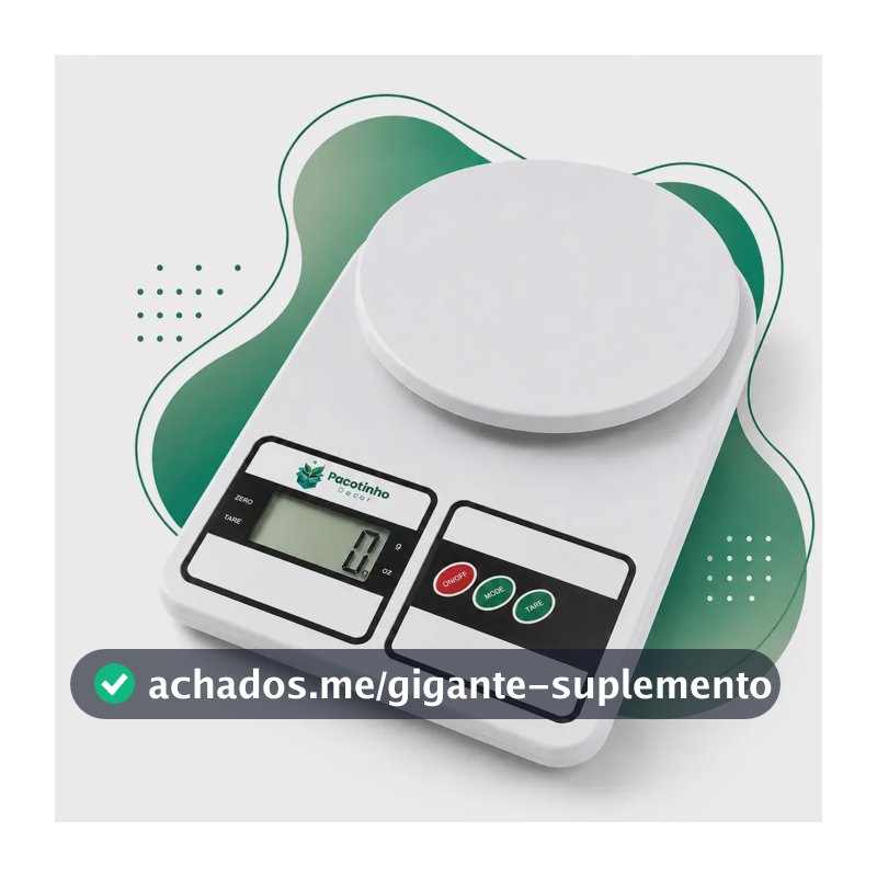 Balança Digital Precisão 10kg Cozinha Fitness Dieta Confeitaria Profissional Branca Pacotinho Decoração