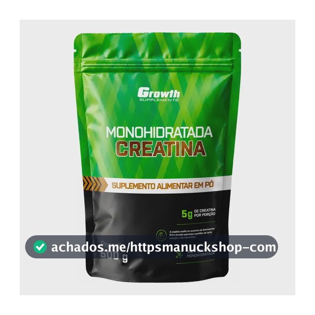 Creatina Monohidratada 500g Pouch - Growth Supplements Sem Sabor