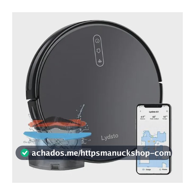 Robô Aspirador De Pó Inteligente Passa Pano Lydsto G1 Limpeza 3 em 1 Compatível XIAOMi Home APP