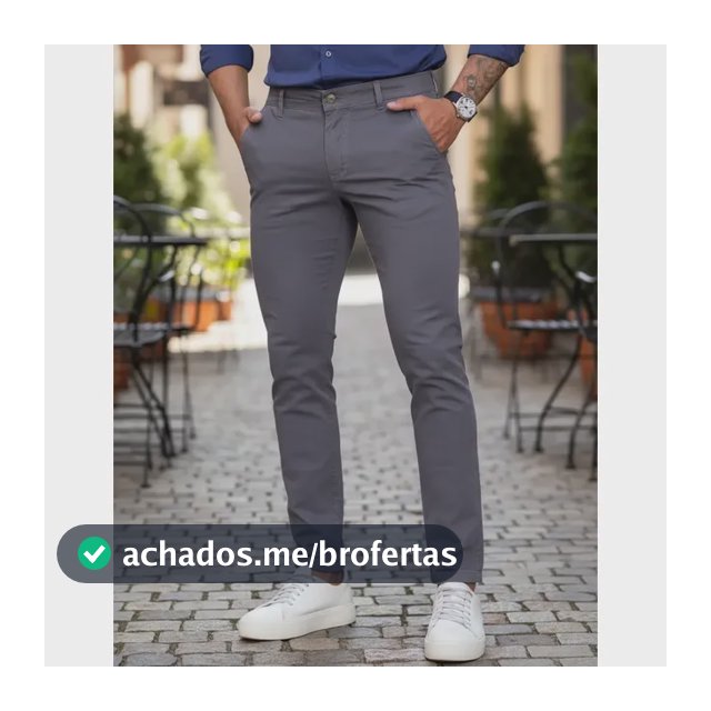 Calça Masculina Sport Fino Sarja  Bolso Faca Com Elastano