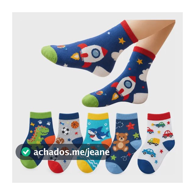 Kit 12 Pares Meias Infantil Bebê Atacado Masculino Algodão