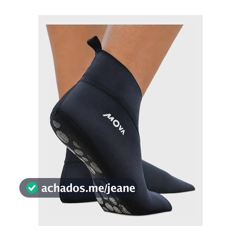 Meia Calçado Bota Neoprene Beach Tennis Esportes Areia Praia Sapatilha Preto G