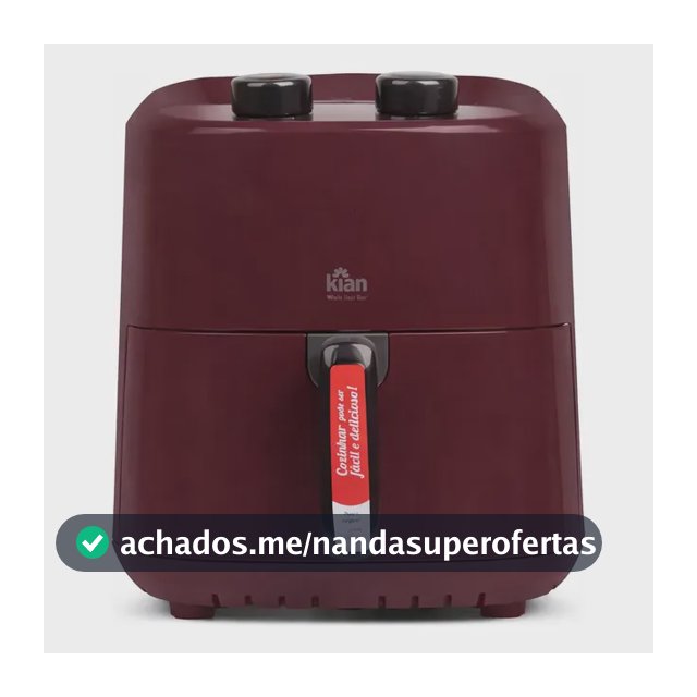 Air Fryer Kian Af-105 3,5l 1200w Sem Óleo Familia Pratica Vinho 127v