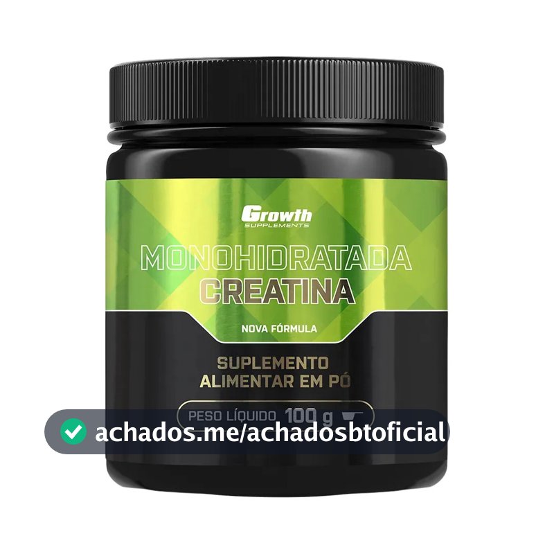 Creatina Monohidratada 100g Growth Supplements - Sem Sabor em Pó