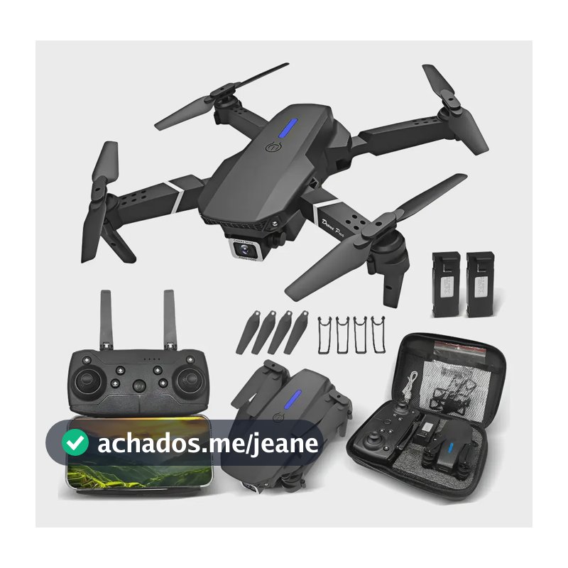 Mini Drone Iigenai E88 Dobrável Com Câmera Dual e 2 Baterias