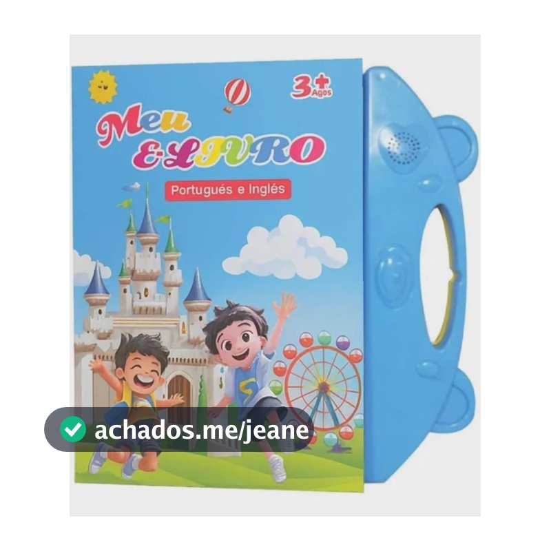 Livro Infantil Bilíngue Interativo Com Som Português Inglês