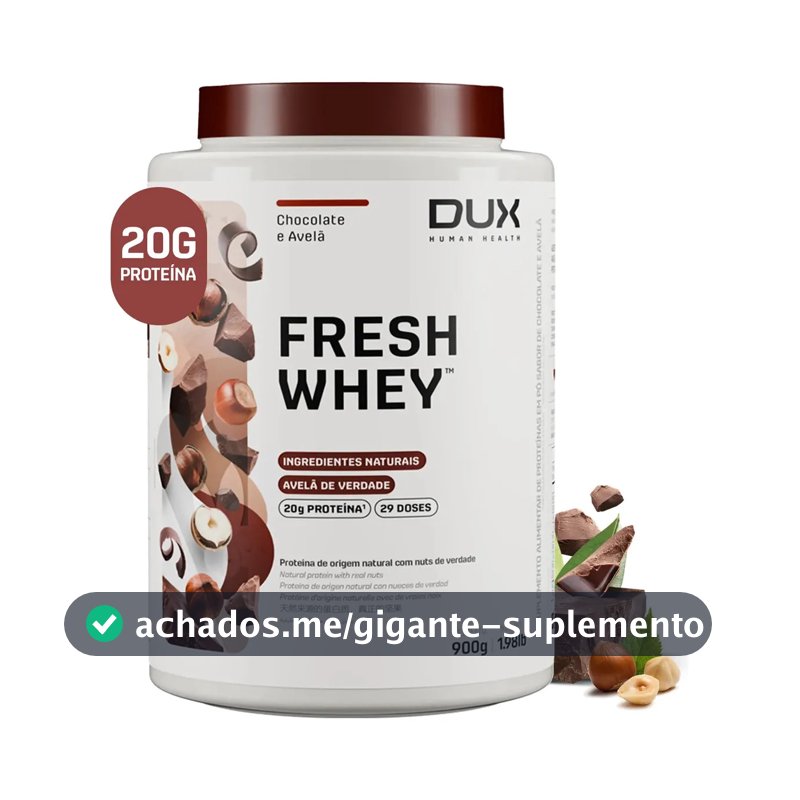 Whey protein Dux Nutrition FreshWhey em pó sabor Chocolate belga e avelã x 900g