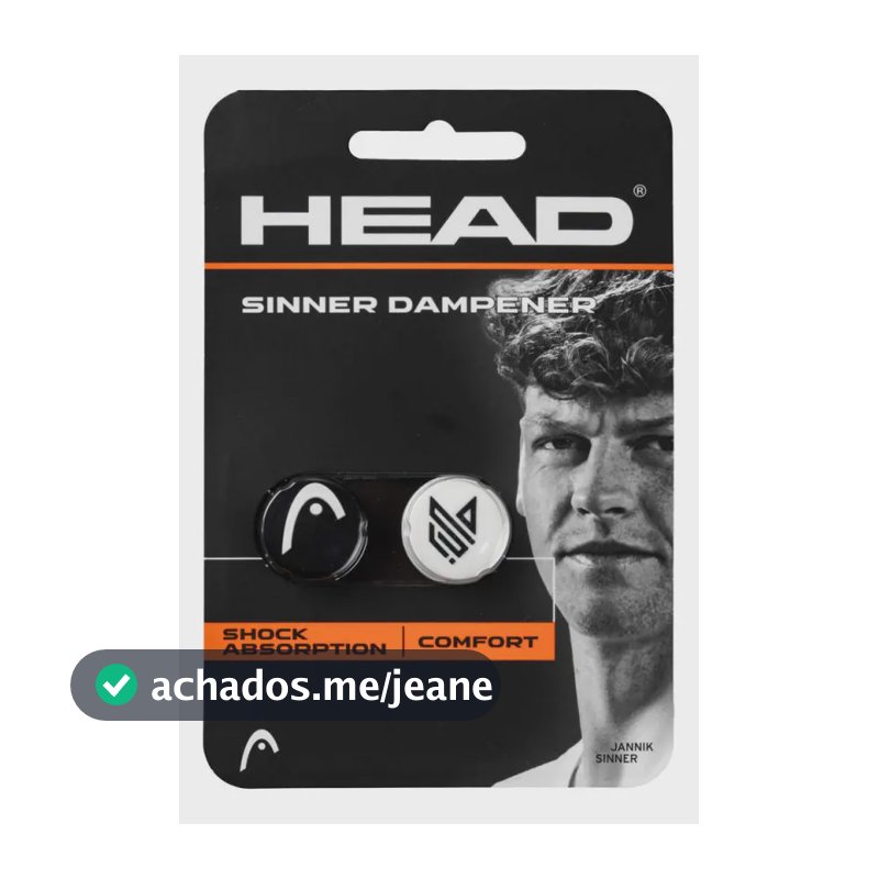 Antivibrador Raquete Tenis Head Sinner Dampener 2 Unidades Branco E Preto