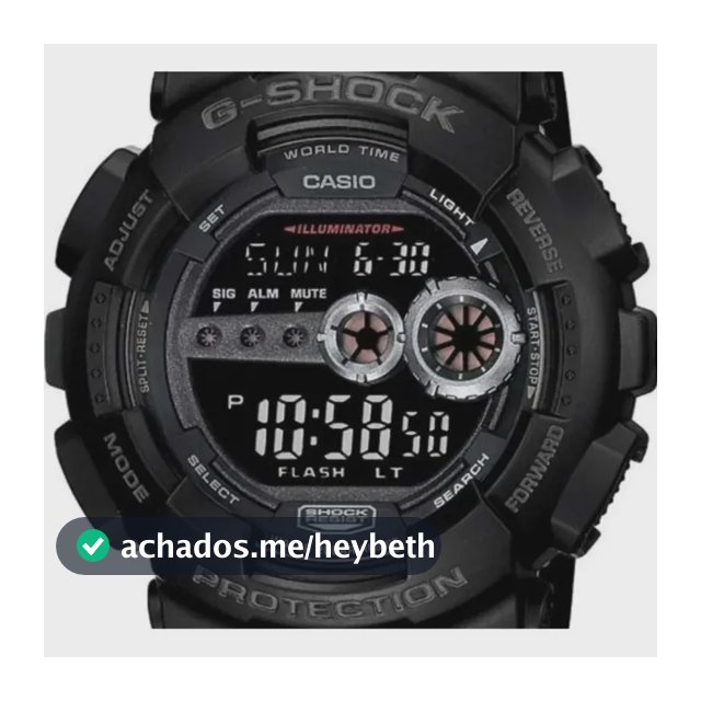 Relógio Casio G-shock Masculino Gd-100-1bdr Cor da correia Preto Cor do bisel Preto Cor do fundo Preto