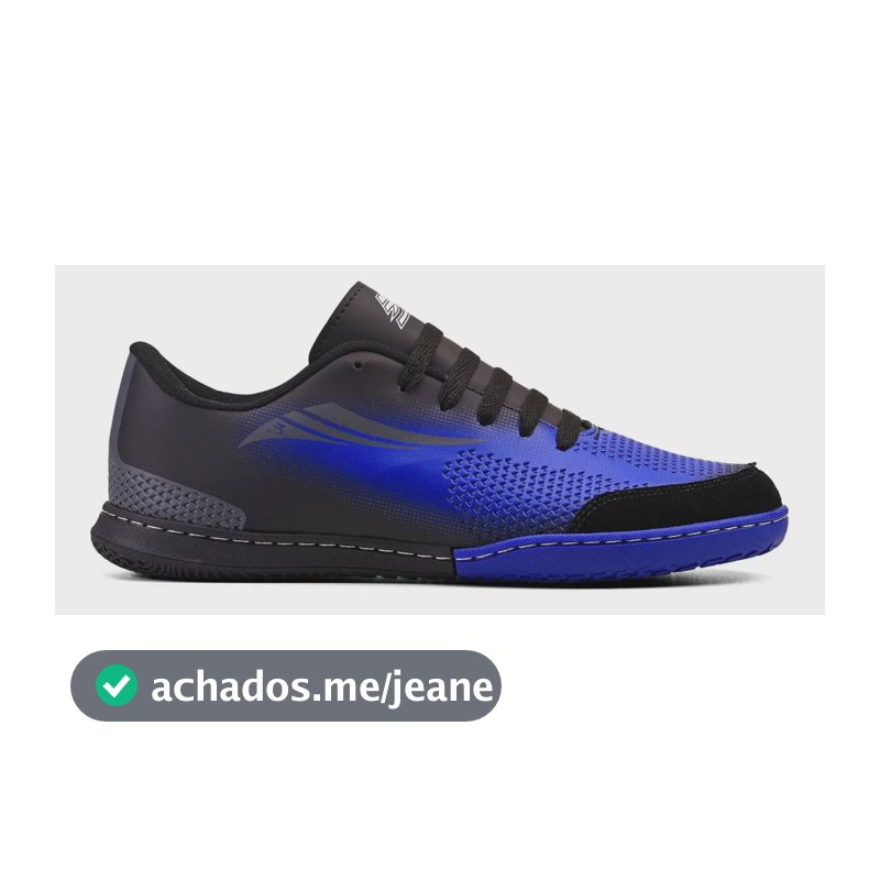 Tênis Futsal Masculino Cr7 Solado Costurado Futebol De Salão Preto/azul 40 Br