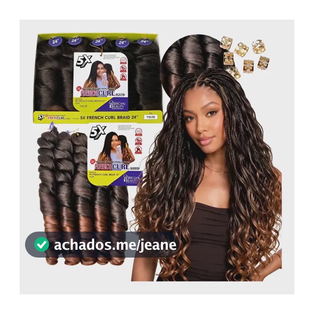 Cabelo Pontas Onduladas P\ Tranças 400gr French Curl Braid