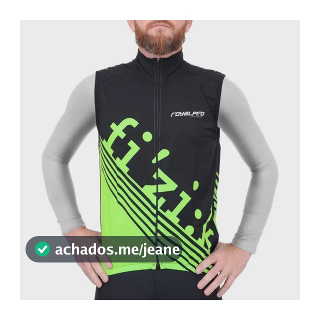 Colete De Ciclismo Corta Vento Marcio May Fizik Preto
