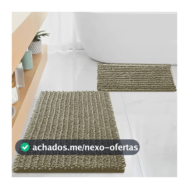 2 Tapetes De Banheiro Macarrãozinho Bolinha Antiderrapante