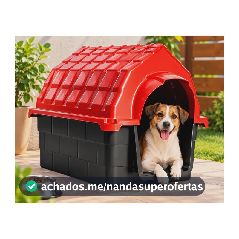 Casinha Para Cachorro Pequeno E Médio Porte Confortavél Cães Vermelho