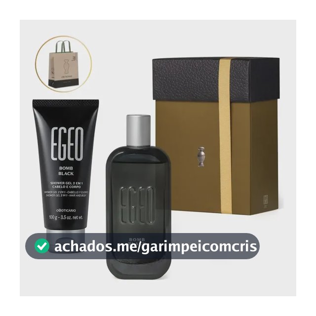 Egeo Bomb Black Kit Presente (2 Itens) O Boticário 90ml