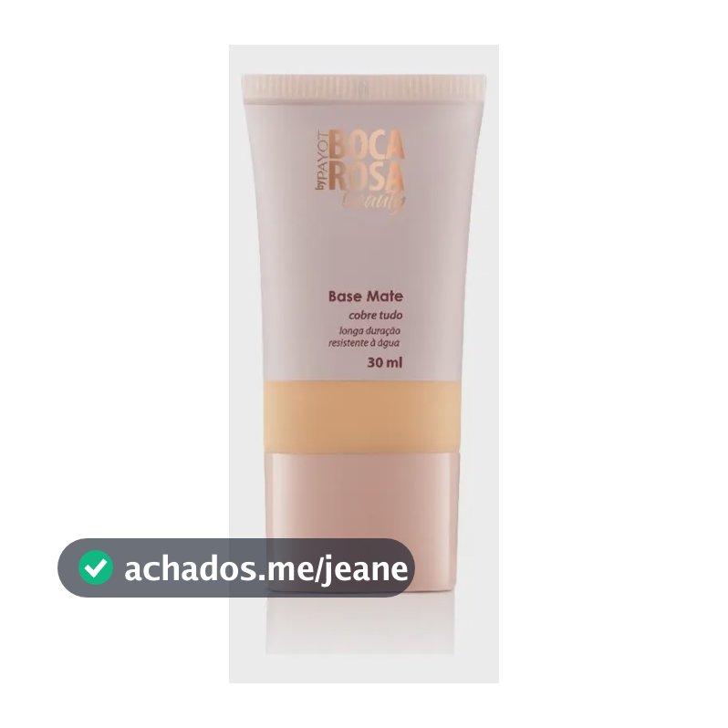 Base matte Payot Boca Rosa Beauty 30ml tom 3 Francisca cobertura uniforme acabamento natural