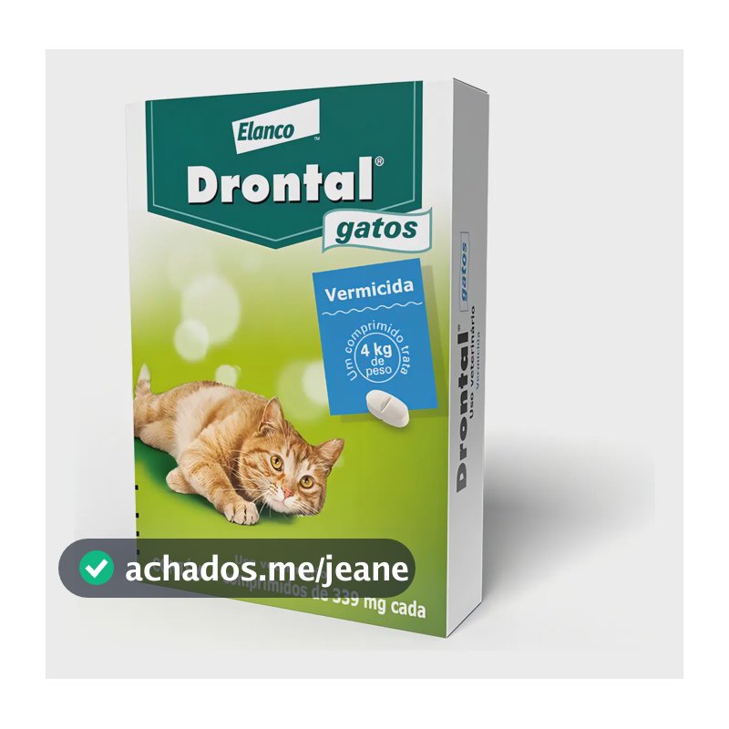 Drontal Vermífugo para Gatos 4 Comprimidos Proteção Intestinal Completa