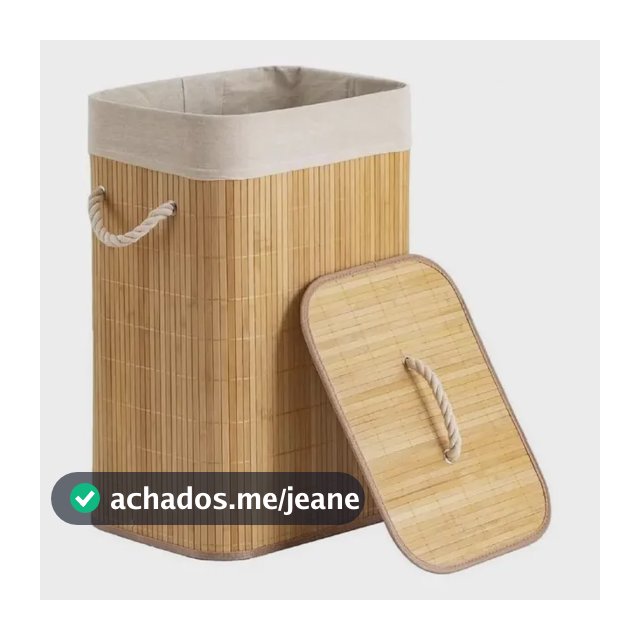 Cesto De Roupas De Bambu 50 Litros Yikasa