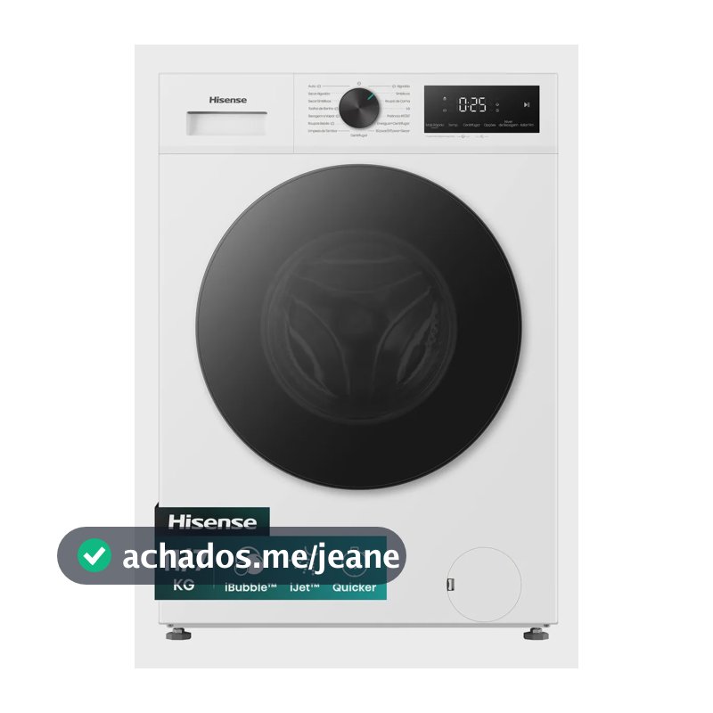 Lava e Seca Hisense 1i 11kg/7kg - 4 em 1, Inverter, Ciclo Rápido, Economia de Água - WD1i1141