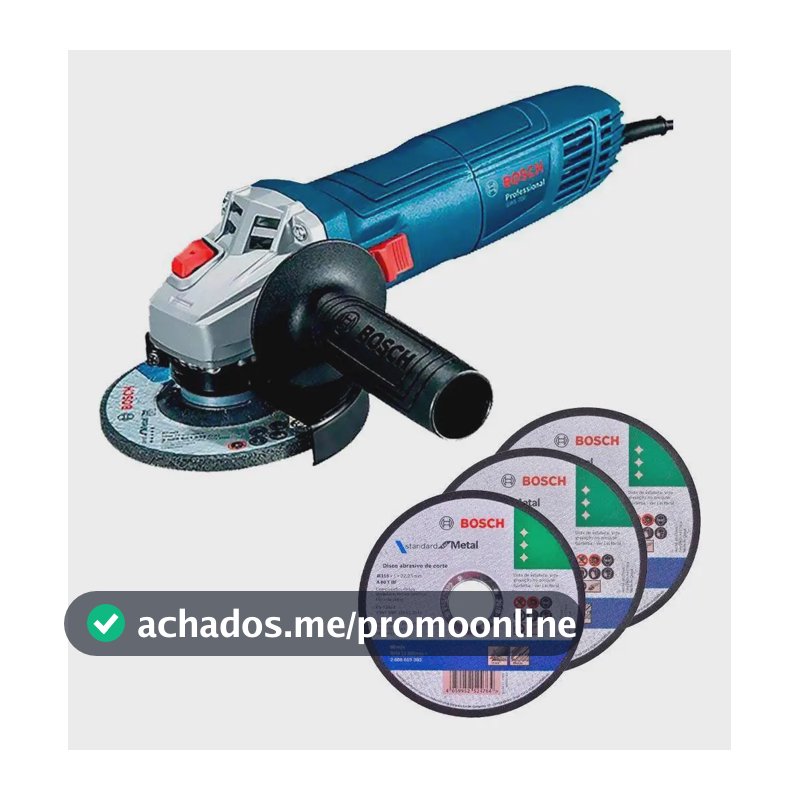 Esmerilhadeira Angular 4.1/2 Pol 700w Gws Com Discos Bosch