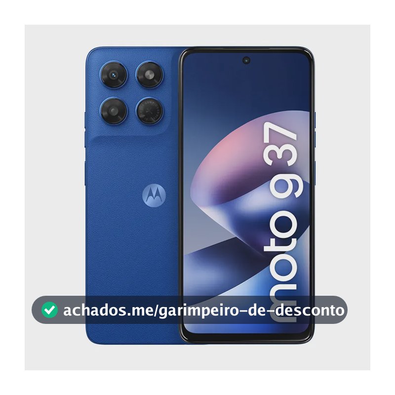 Smartphone Motorola Moto G37 5G - 64GB 4GB RAM + 8GB RAM Boost, Camera 50MP com editor magico, Bateria de 5200 mAh e tela 6.7" 120Hz, NFC - Azul Nautico