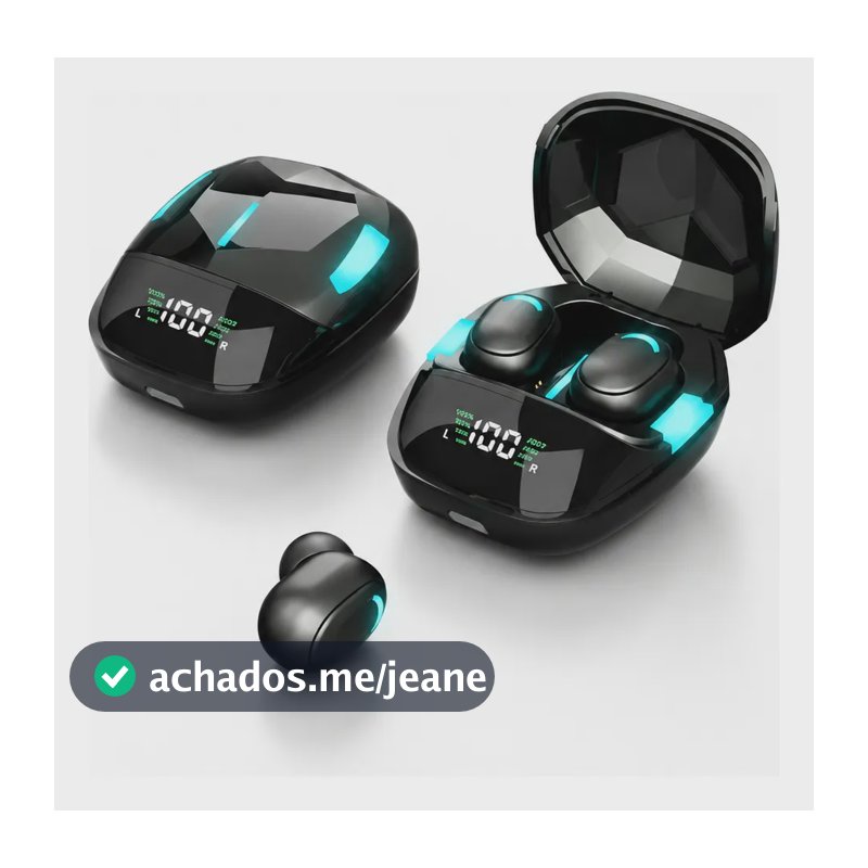 Fone Ouvido Bluetooth 5.3 Sem Fio Som Potente Bateria Longa Preto